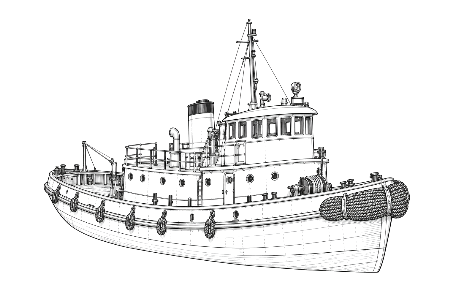 Engraved line drawing of the Wm. H. McAllister