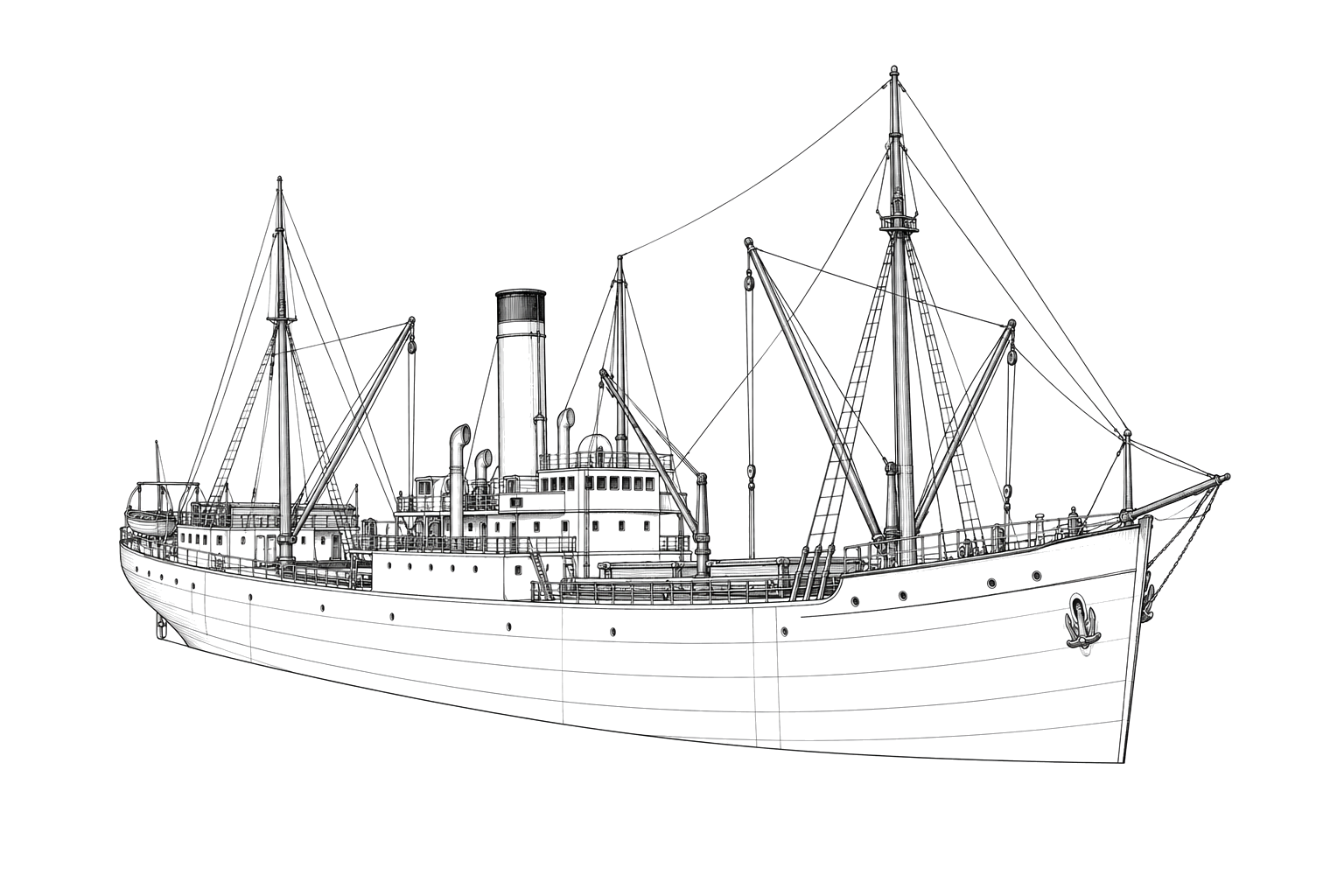 Engraved line drawing of the Viator