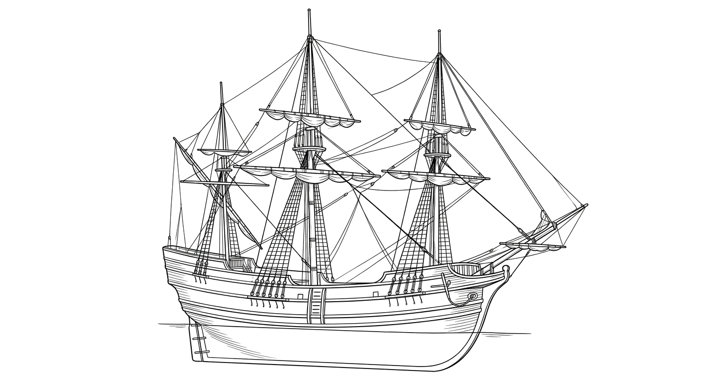 Engraved line drawing of the San Felipe