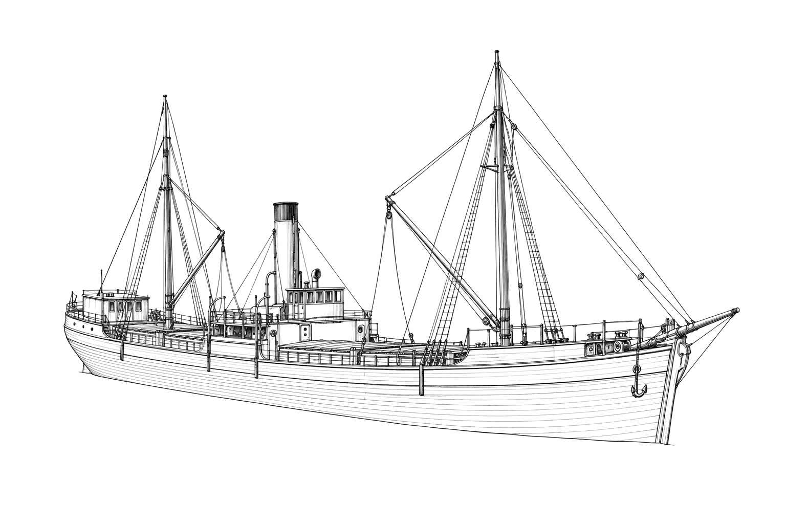 Engraved line drawing of the Smith Moore