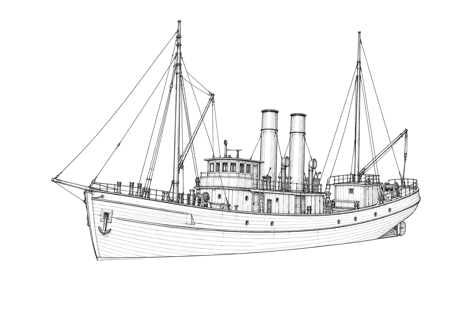 Engraved line drawing of the Herbert