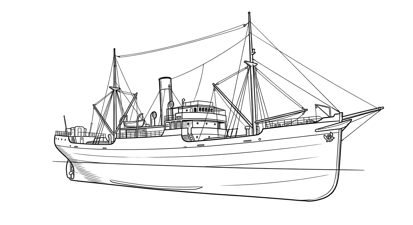 Engraved line drawing of the Alanthus