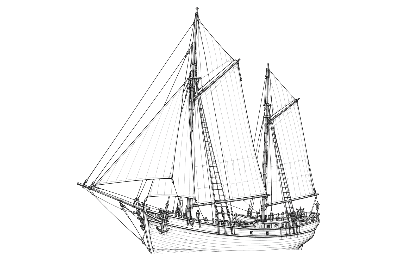 Engraved line drawing of the La Paix
