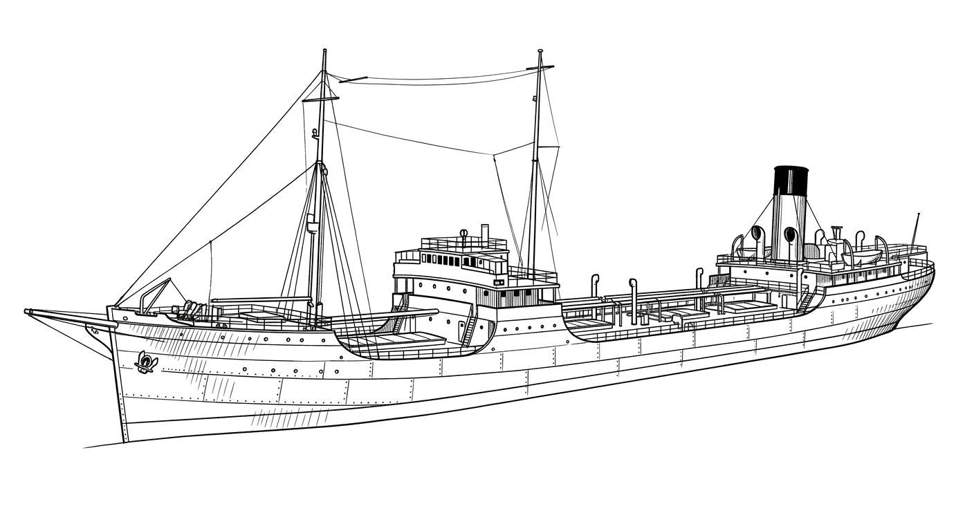 Engraved line drawing of the Byron D. Benson