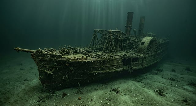 Artistic impression of the SS Portland