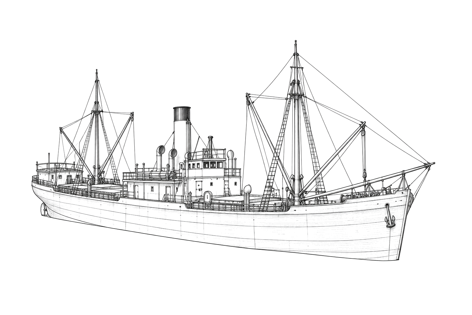Engraved line drawing of the Battahatchee