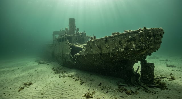 Artistic impression of the SS Atlantus