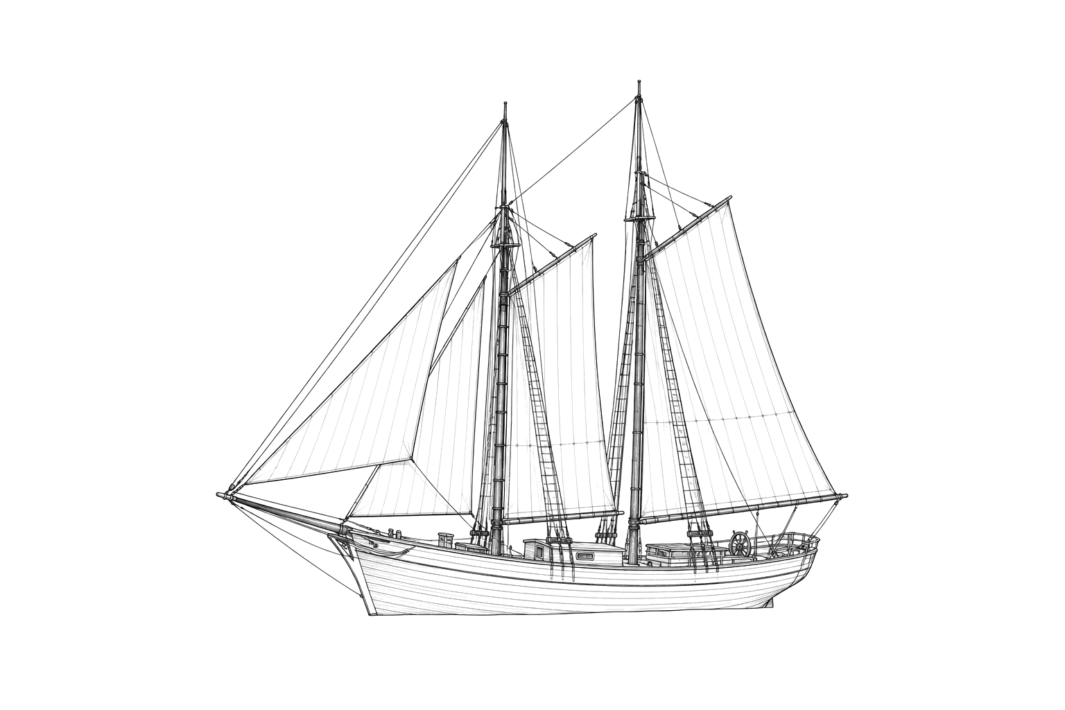 Engraved line drawing of the Edna