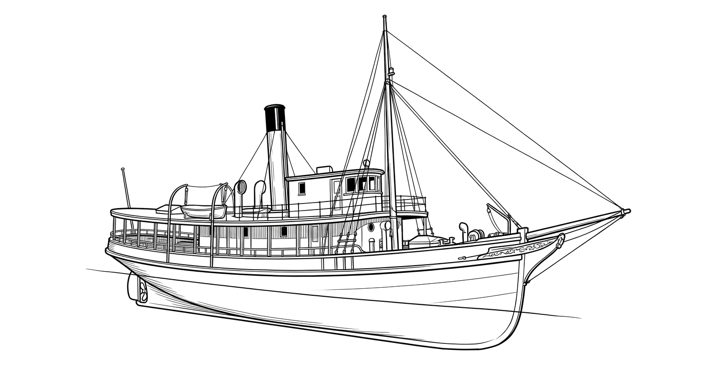 Engraved line drawing of the Triton