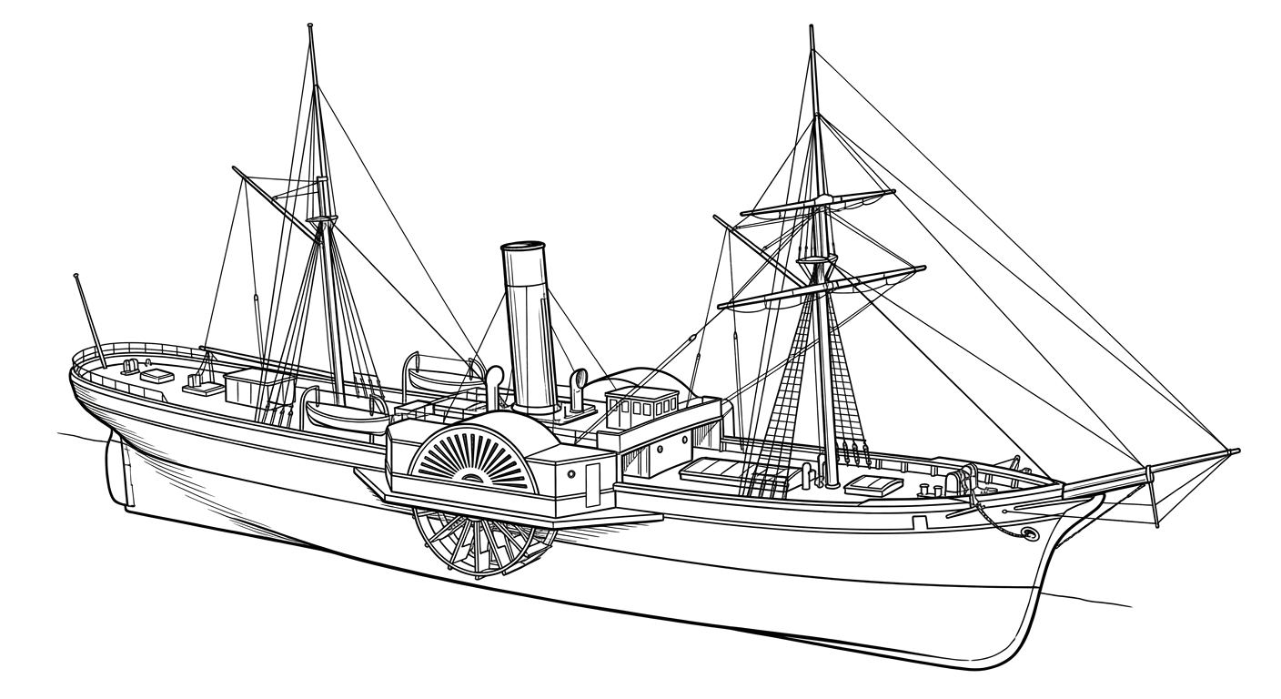 Engraved line drawing of the Metropolis