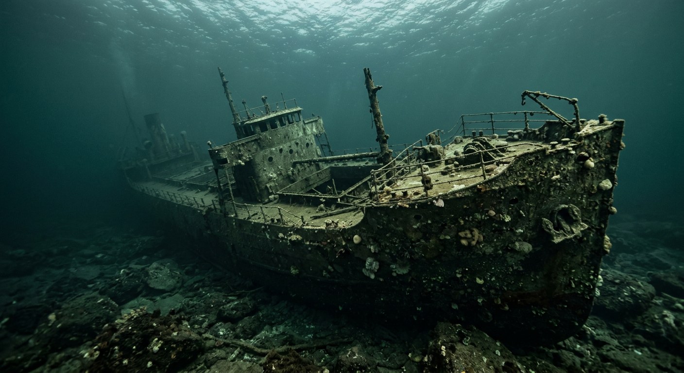 Artistic impression of the SS Saganaga
