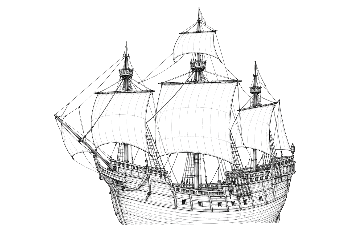 Engraved line drawing of the Nuestra Señora del Carmen, San Antonio de Padua y Las Animas