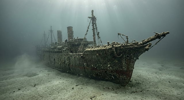 Artistic impression of the SS La Bourgogne