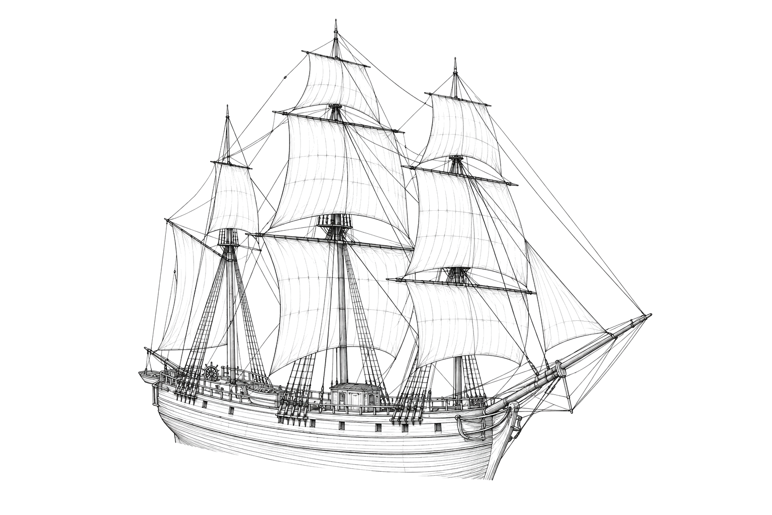 Engraved line drawing of the SS Savannah