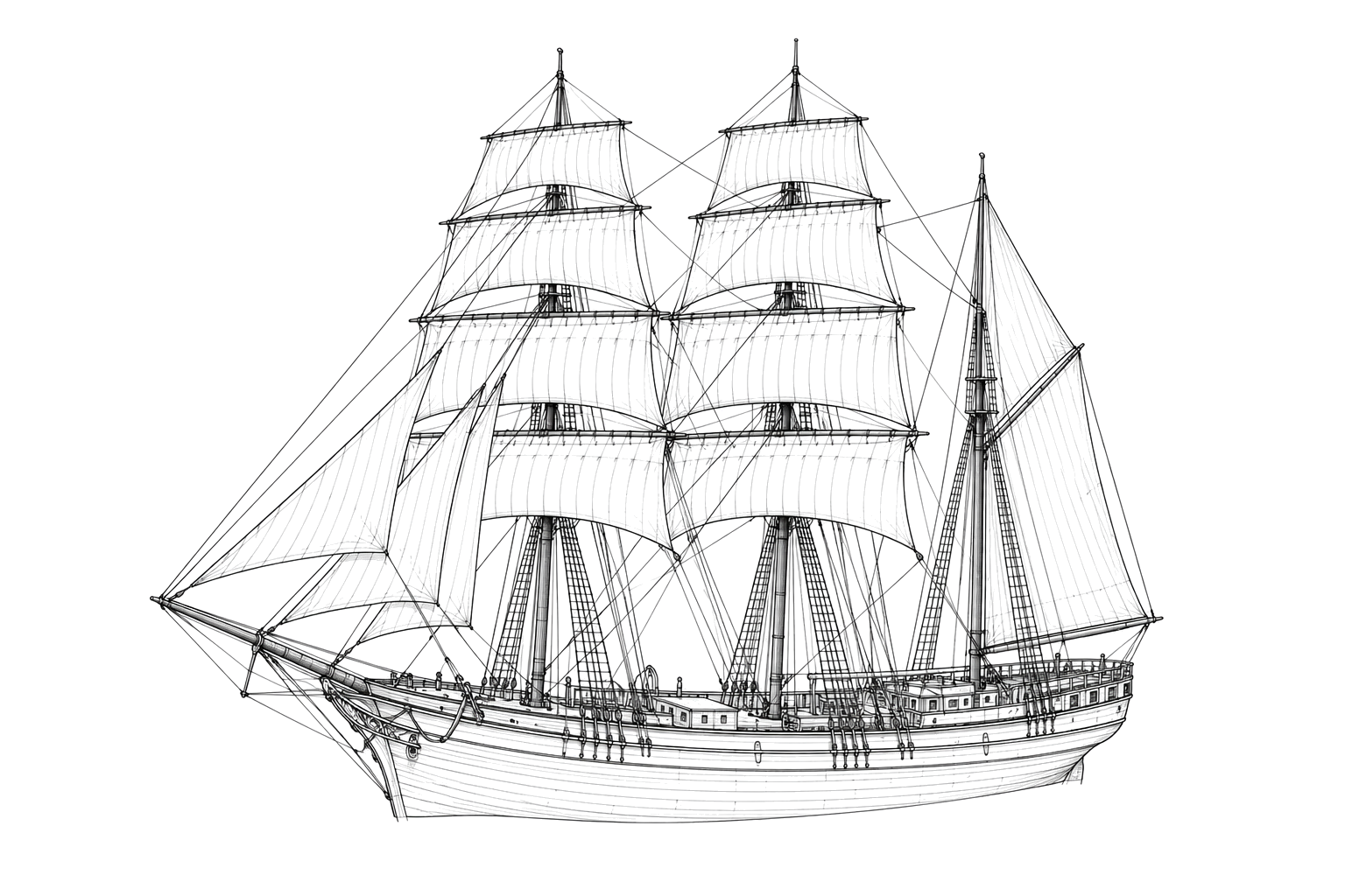 Engraved line drawing of the Leonidas