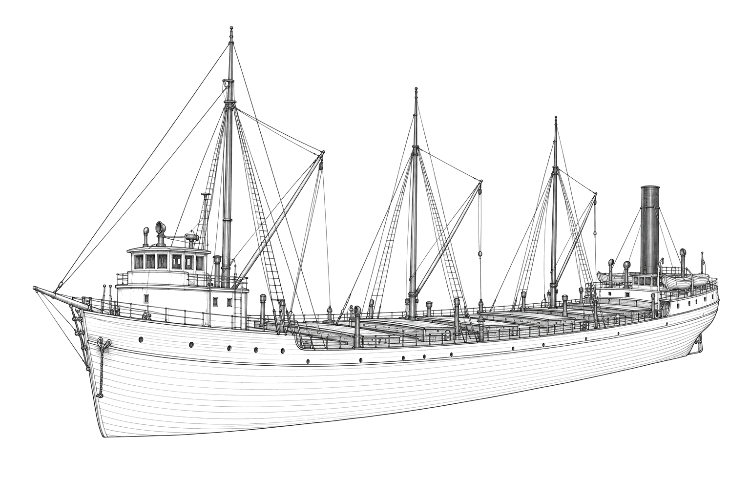 Engraved line drawing of the Sitka
