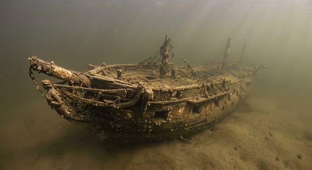 Artistic impression of the USS Cumberland
