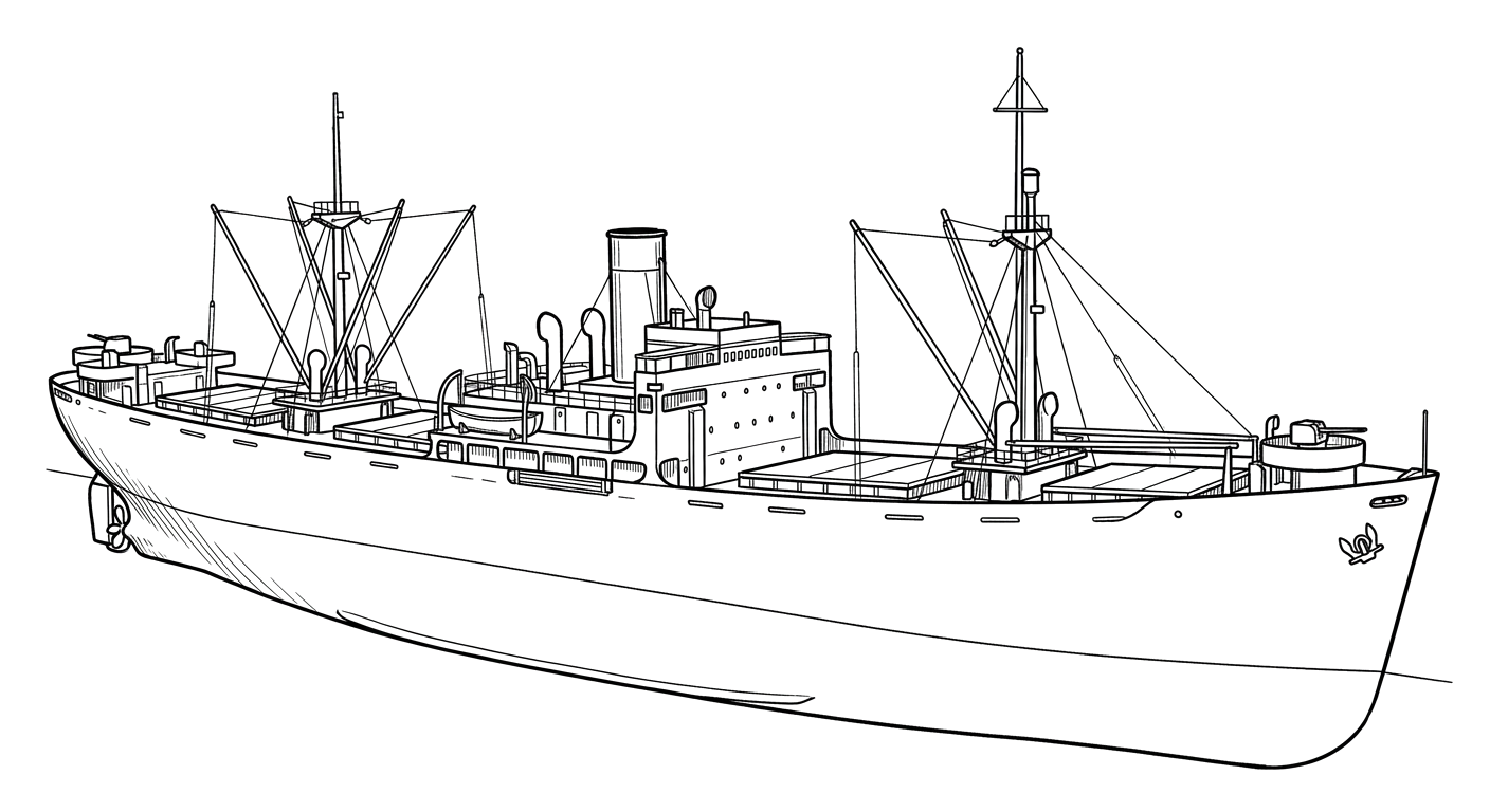 Engraved line drawing of the Allen
