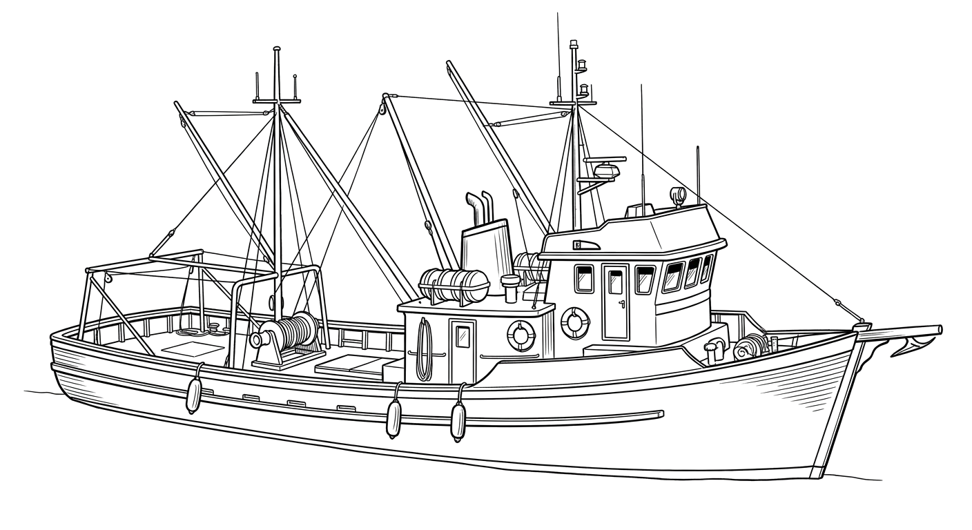 Engraved line drawing of the El Vencedor