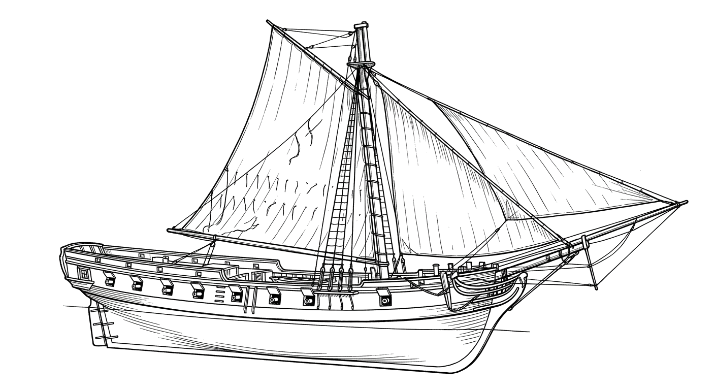 Engraved line drawing of the Great Ranger