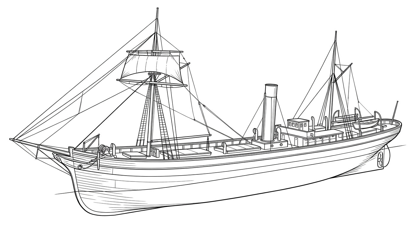 Engraved line drawing of the Zillah