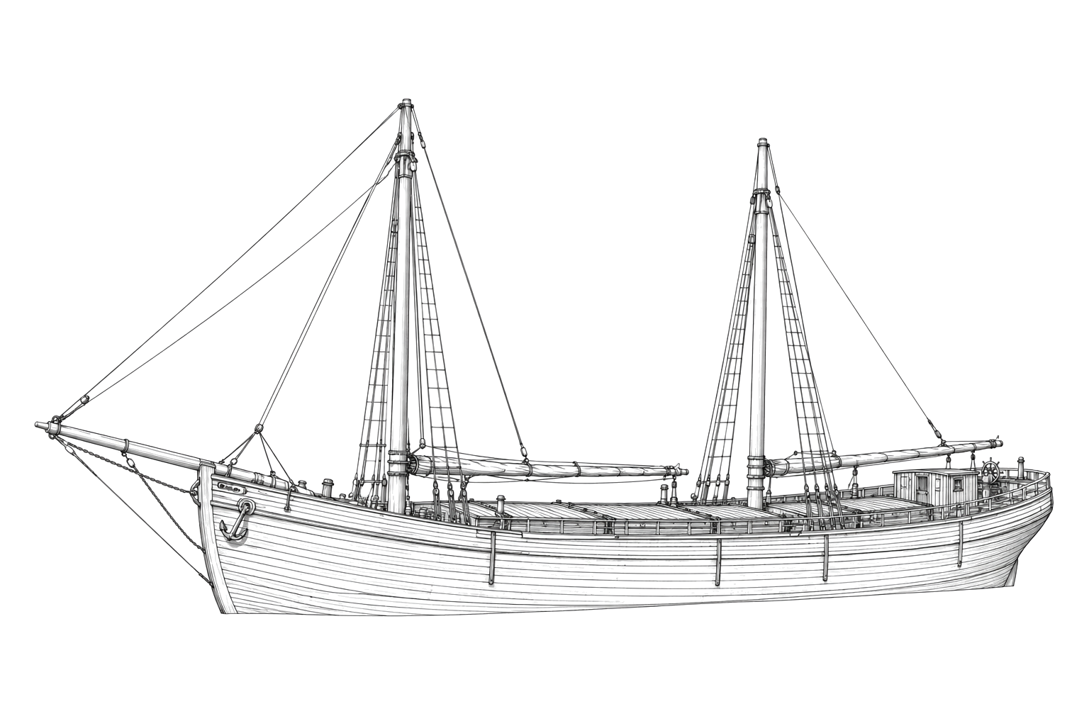 Engraved line drawing of the H. L. Routh