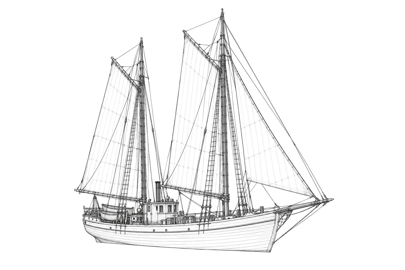 Engraved line drawing of the Catherine