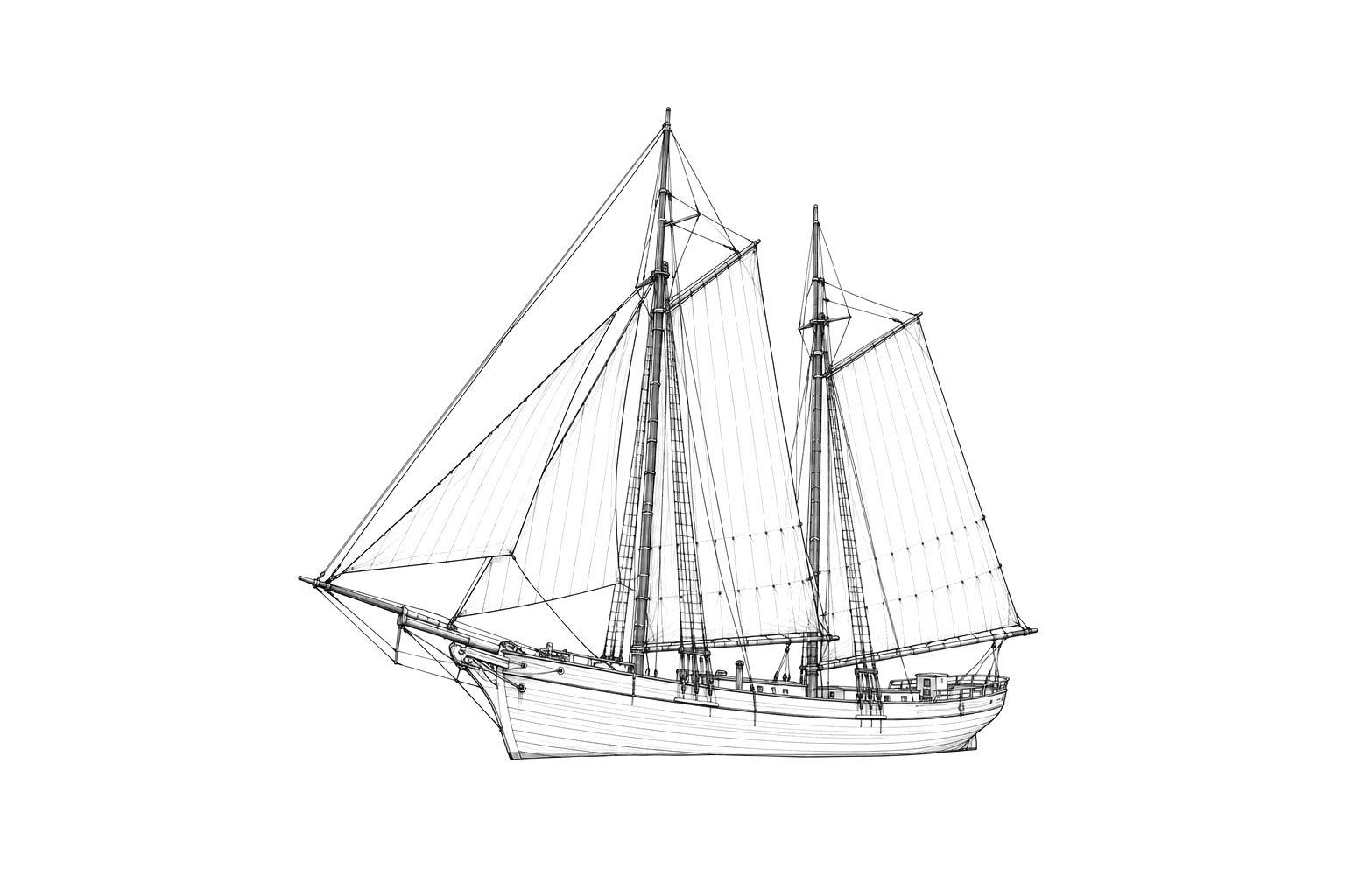 Engraved line drawing of the George L. Fessenden