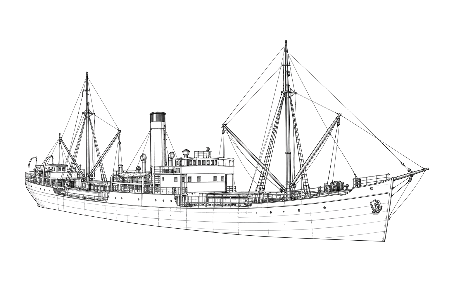 Engraved line drawing of the Alcis