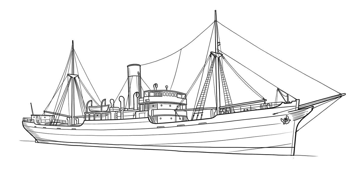 Engraved line drawing of the Bayou Teche