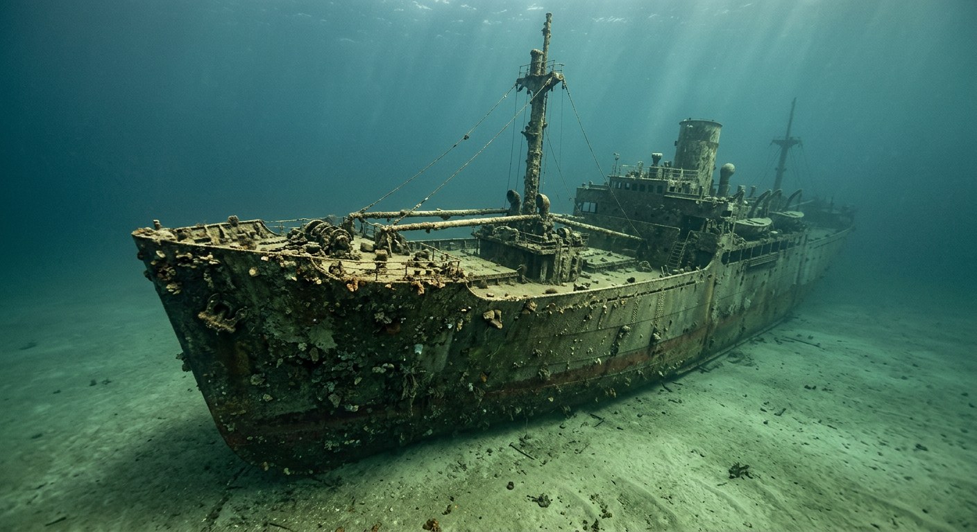 Artistic impression of the SS Alcoa Puritan