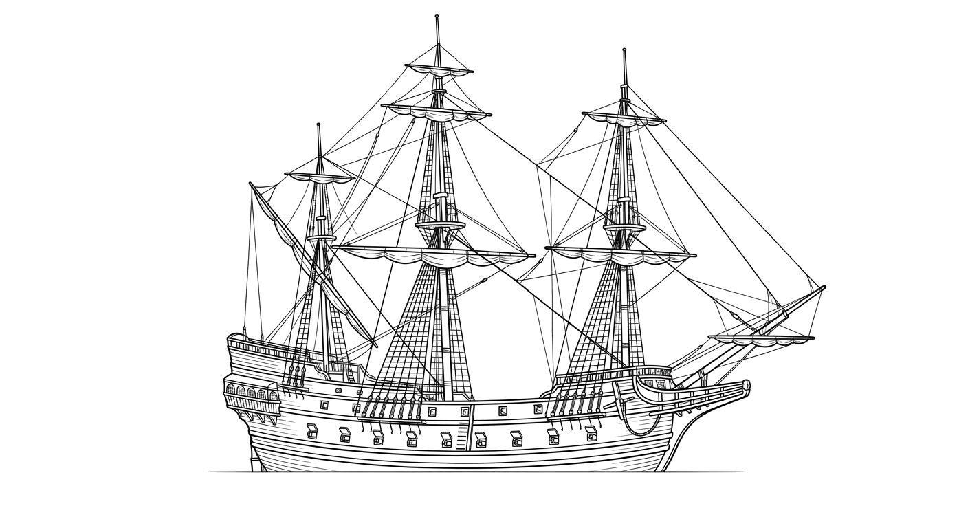 Engraved line drawing of the Angel Gabriel