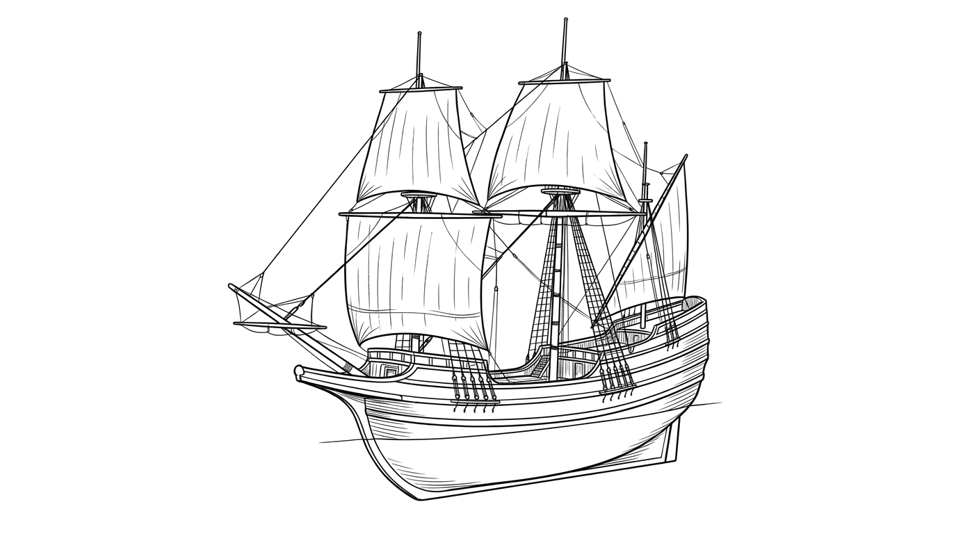 Engraved line drawing of the Tijger