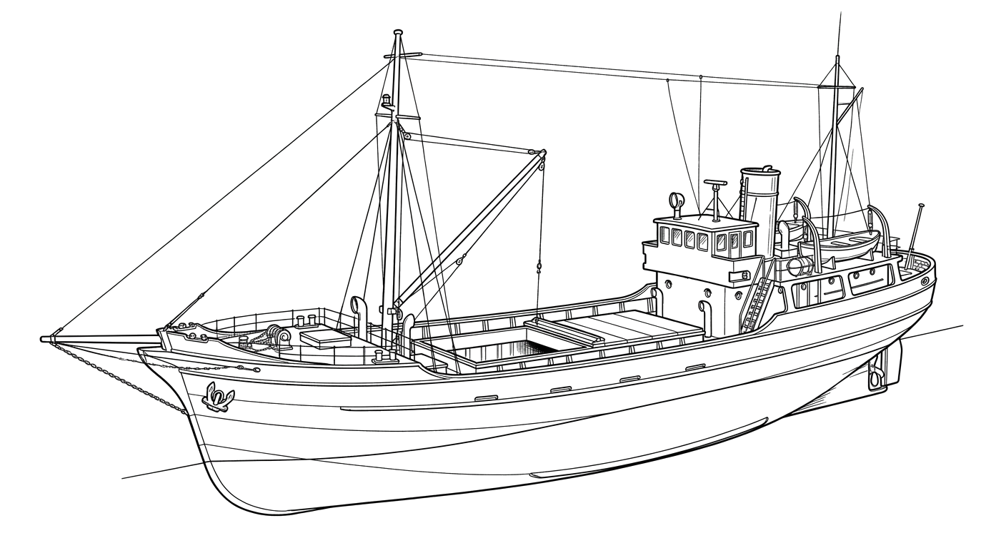 Engraved line drawing of the Veronica L