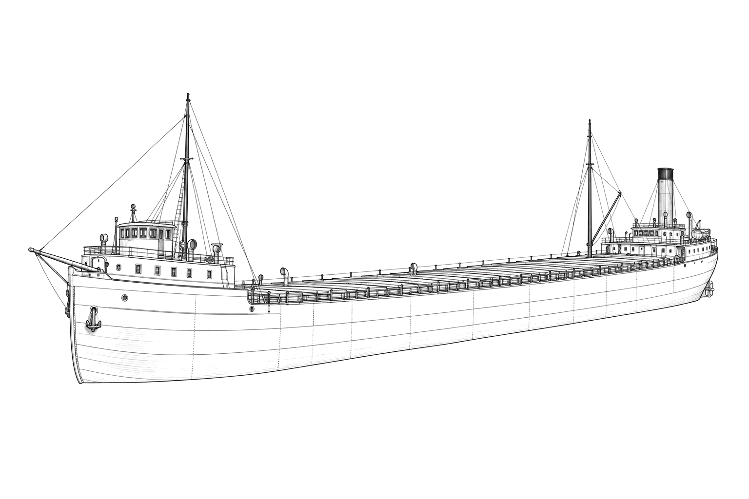 Engraved line drawing of the Andaste