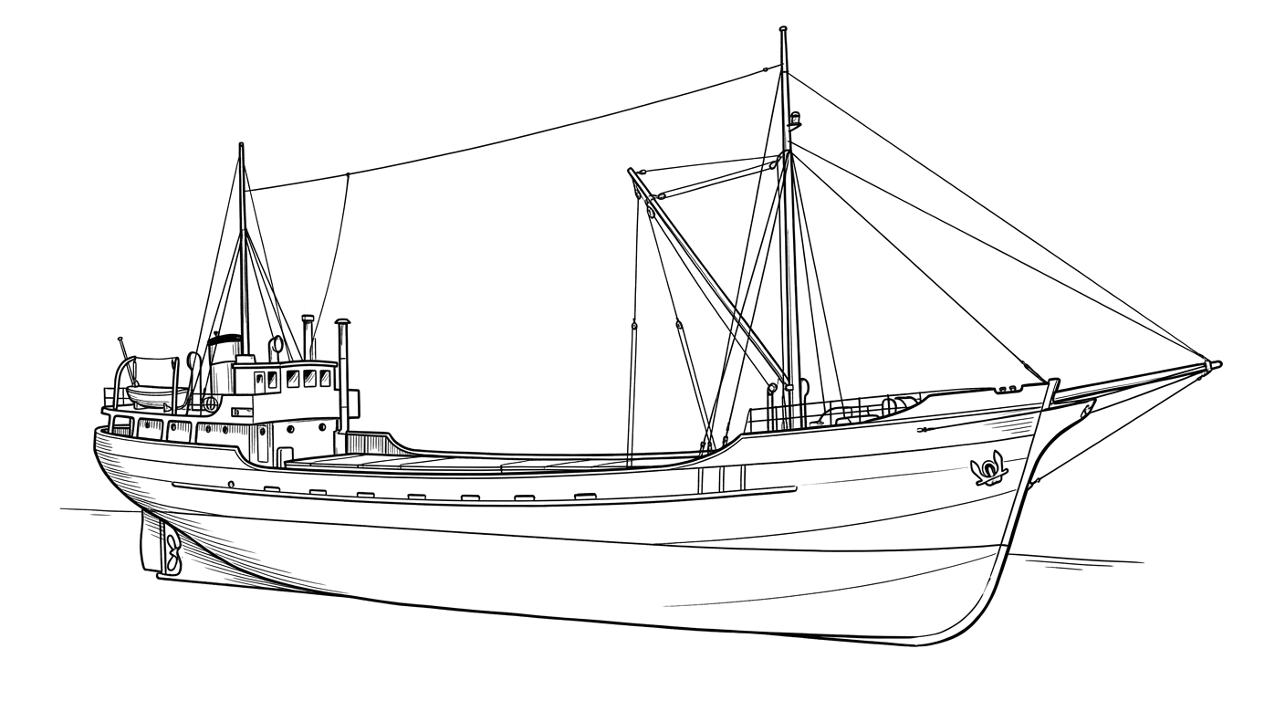 Engraved line drawing of the Lapas No. 3