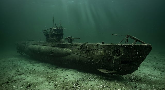 Artistic impression of the U-853