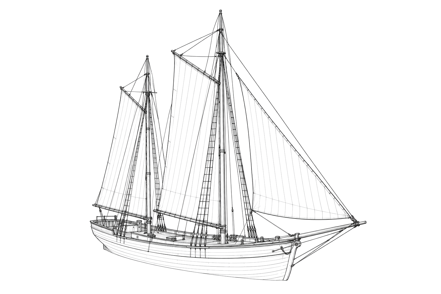 Engraved line drawing of the Conquest