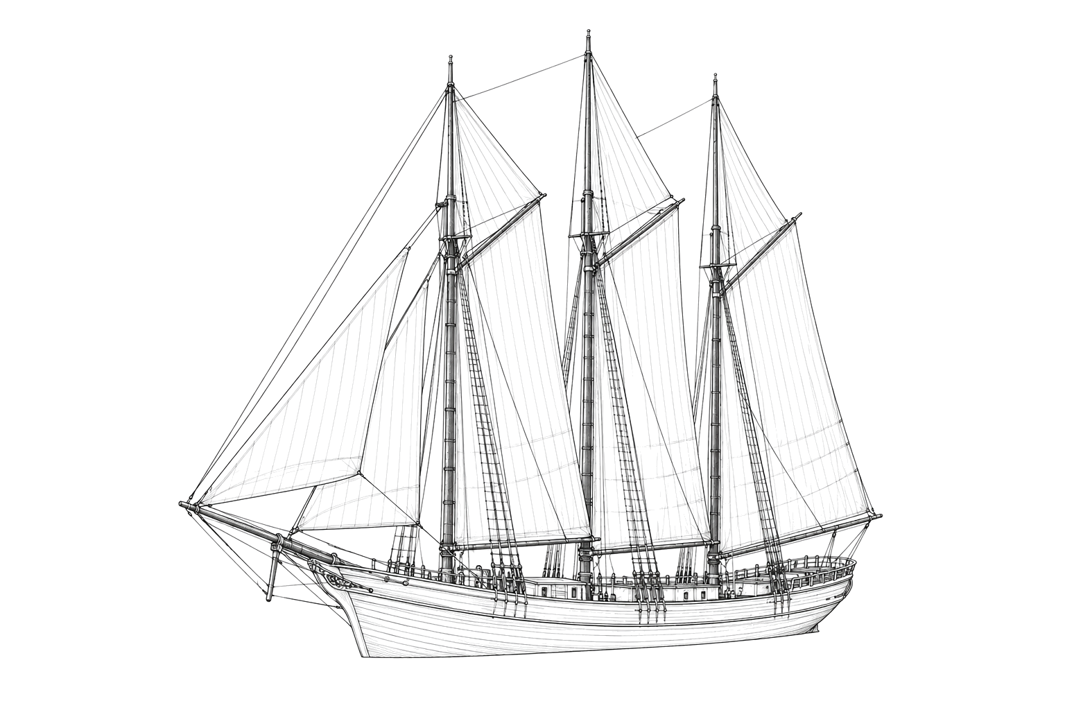 Engraved line drawing of the Cornelia Soule