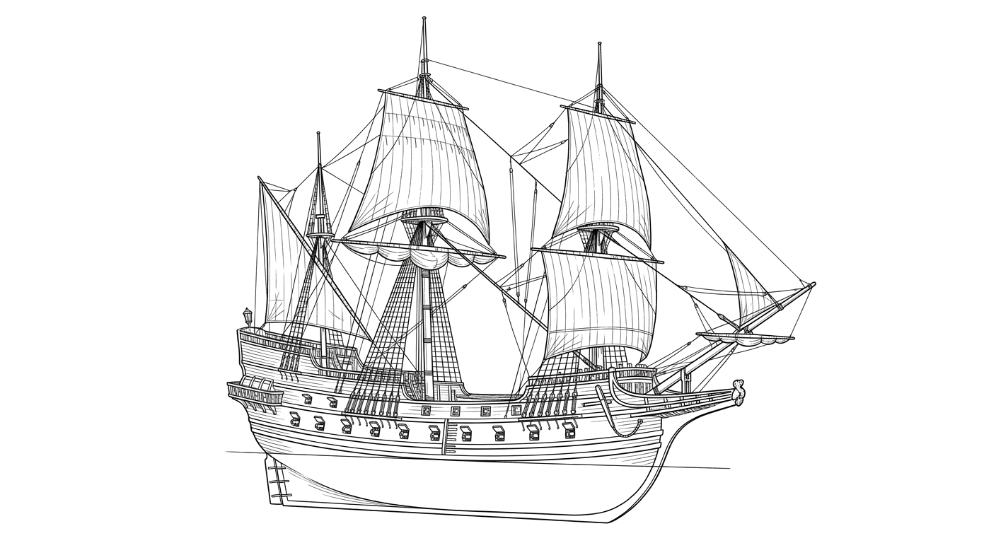 Engraved line drawing of the Nuestra Señora de la Pura y Limpia Concepción