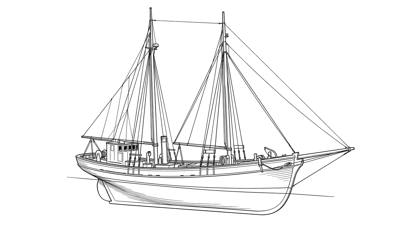 Engraved line drawing of the Joffre