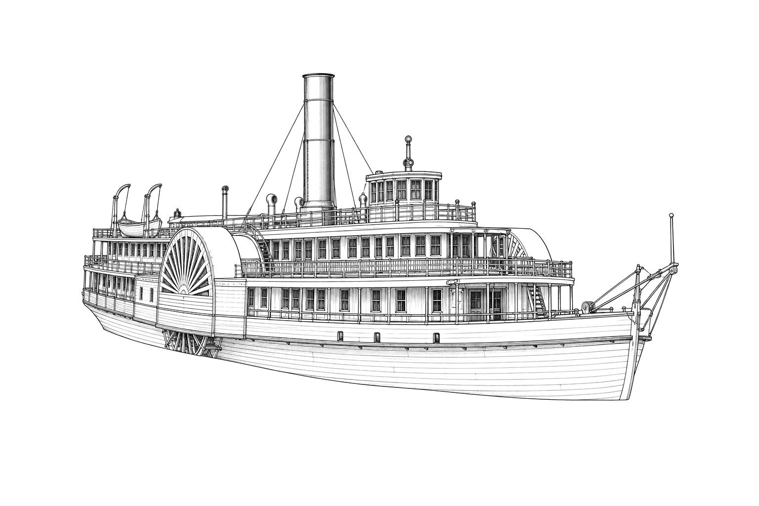 Engraved line drawing of the Sheboygan