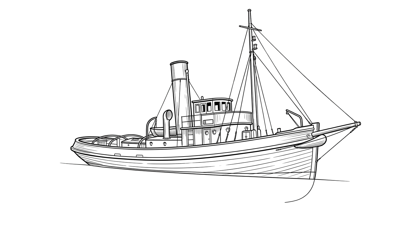 Engraved line drawing of the Britannia