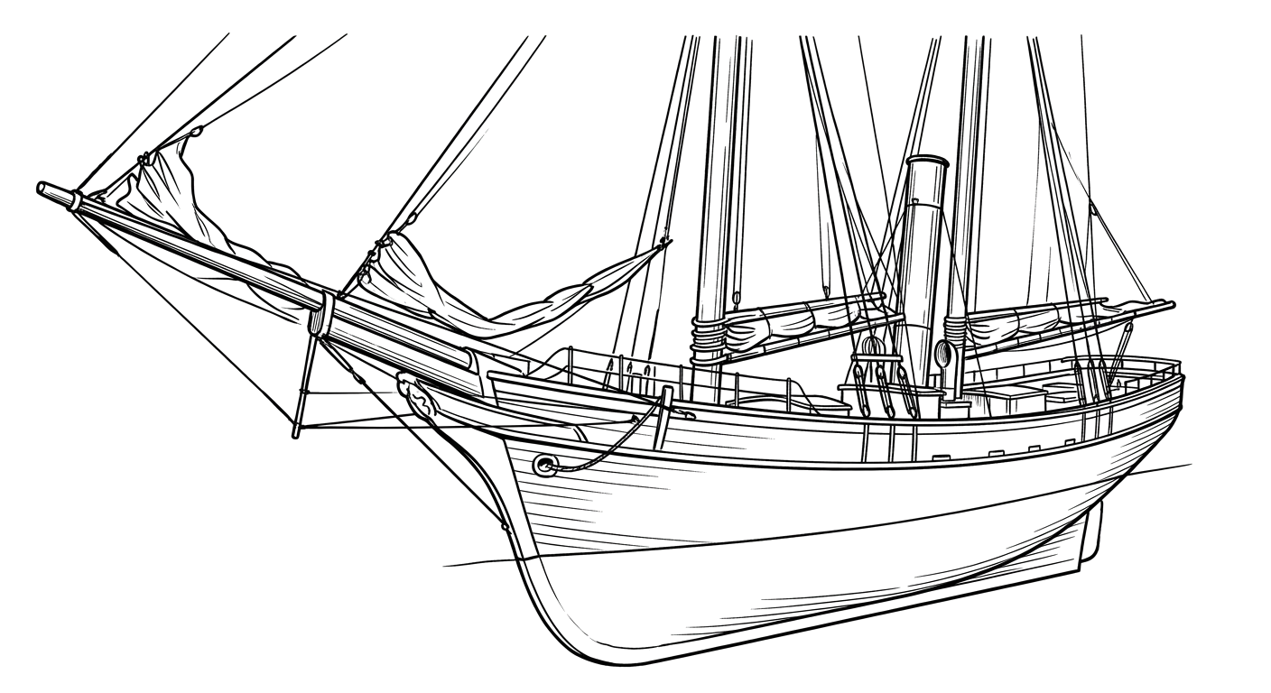 Engraved line drawing of the Col. A.B. Williams