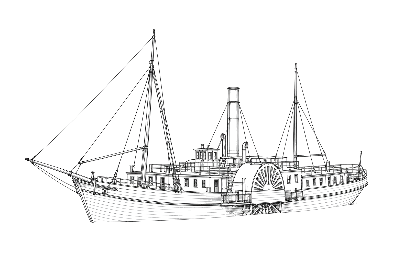 Engraved line drawing of the Fairy