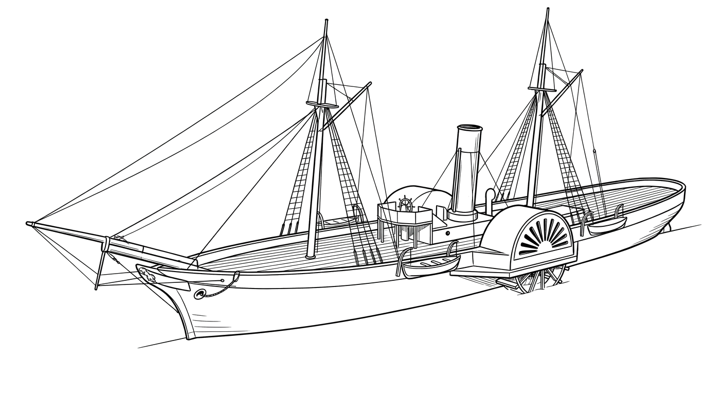 Engraved line drawing of the Ranger