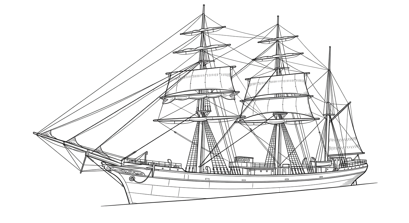 Engraved line drawing of the Castagna