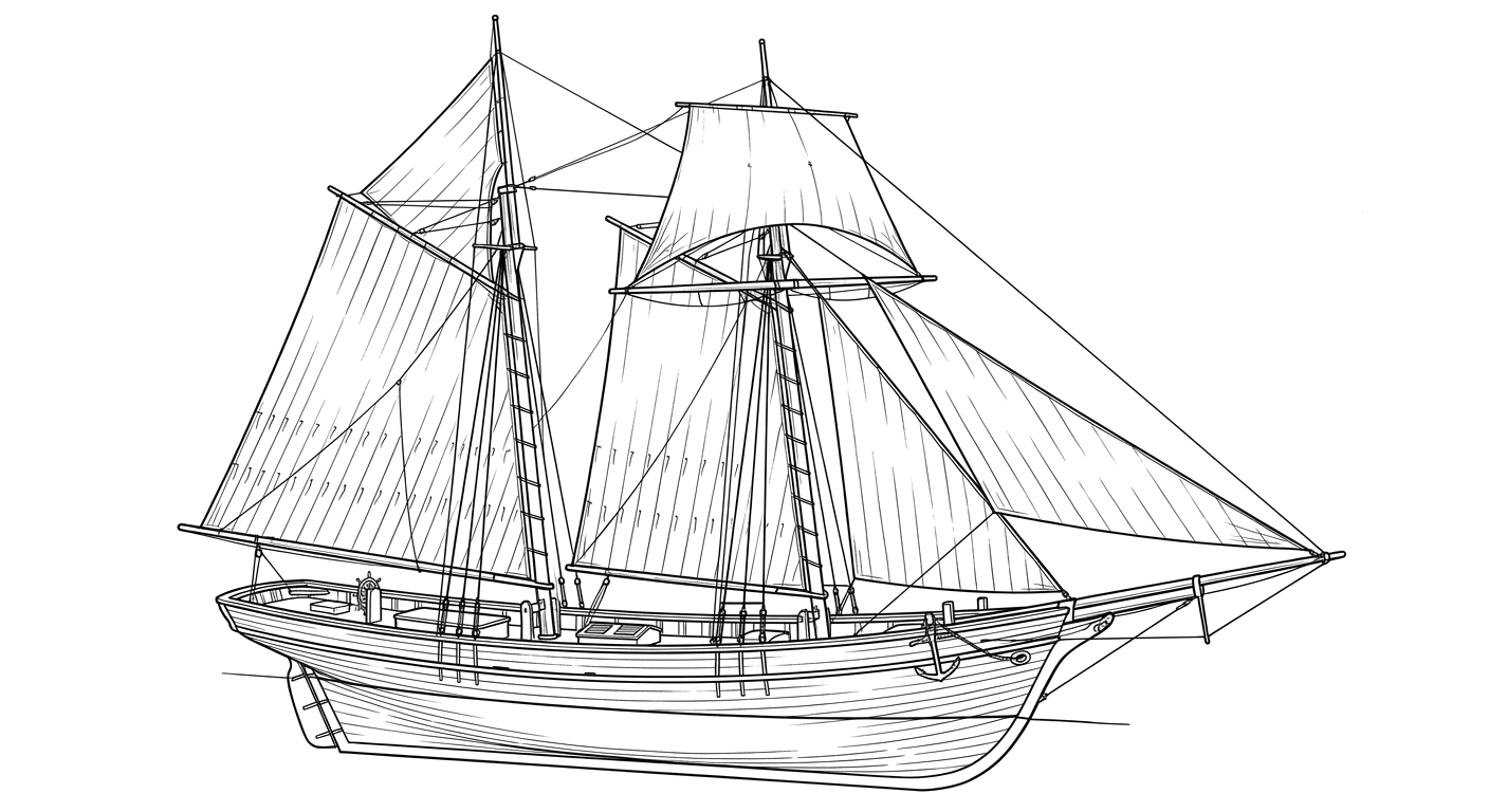 Engraved line drawing of the Enoch Turley