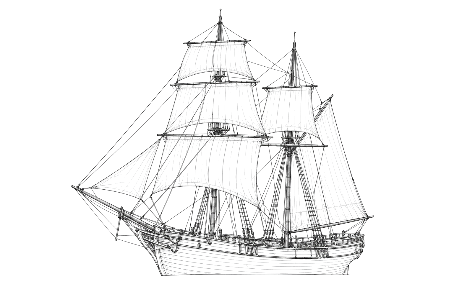 Engraved line drawing of the Caesar