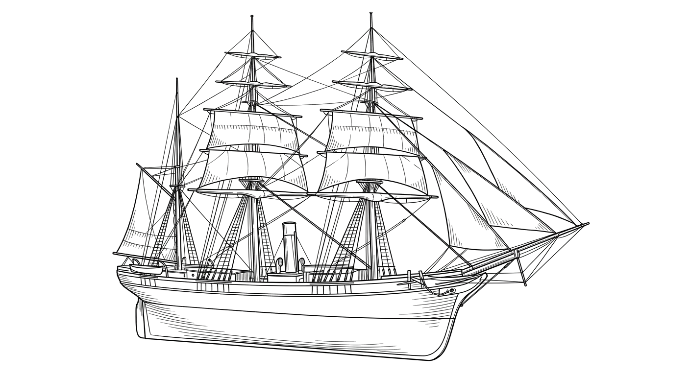 Engraved line drawing of the Mexico